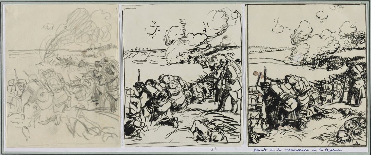 Dêbut de la manoeuvre de la Marne — Auguste Louis Lepère