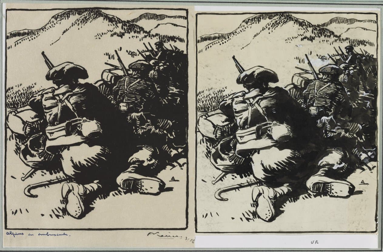Alpins en ambuscade — Auguste Louis Lepère