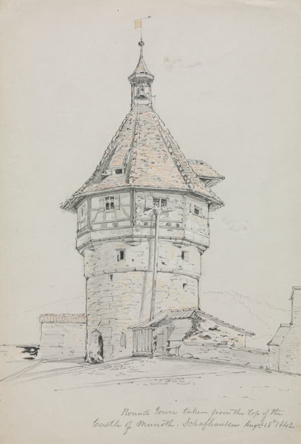 Round Tower, Castle of Munoth, Schafhausen, Switzerland — John William Casilear