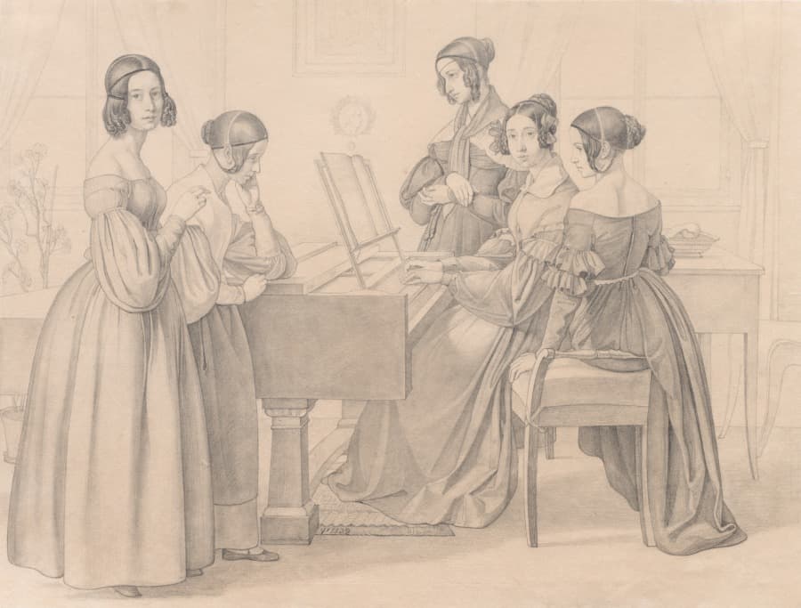 Musicale at the Prellers' — Friedrich Preller