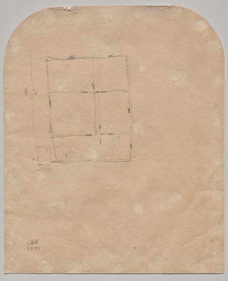 Floorplan (verso) — Jasper F. Cropsey