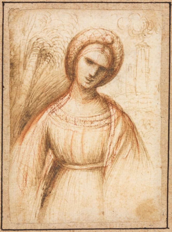 Lady in a Landscape (recto) — Dosso Dossi