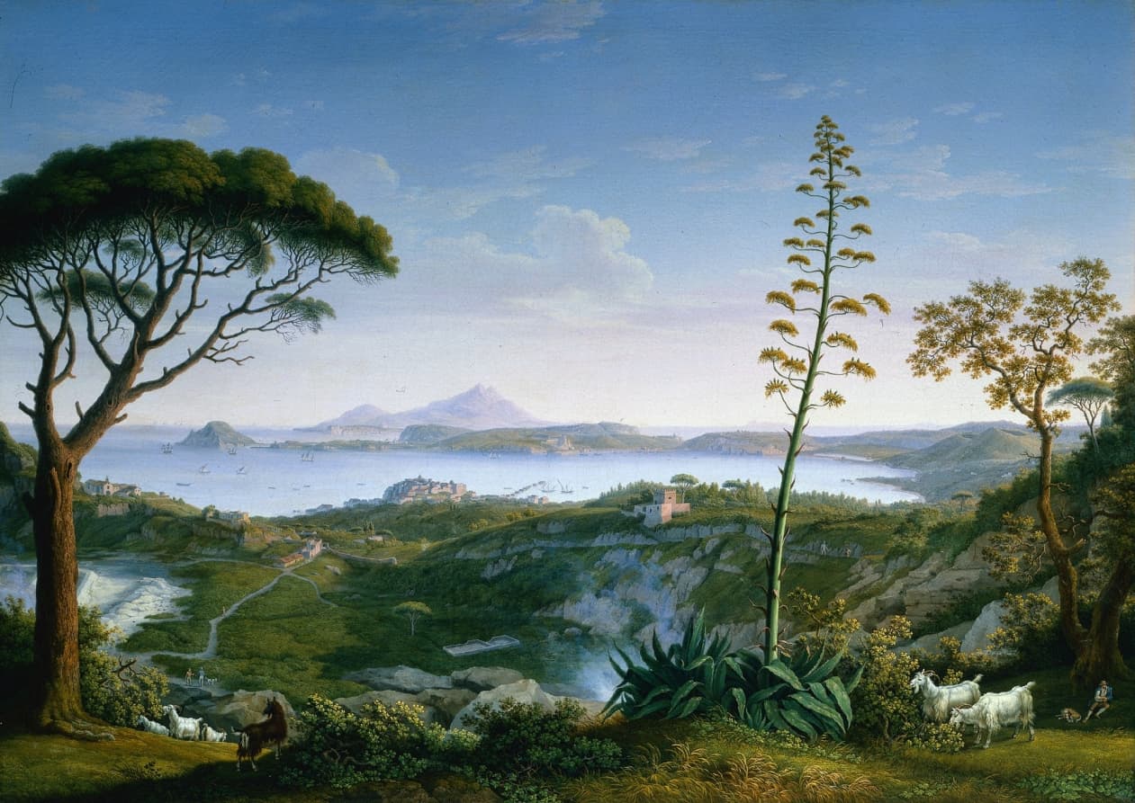View of the Gulf of Pozzuoli from Solfatara — Philipp Hackert