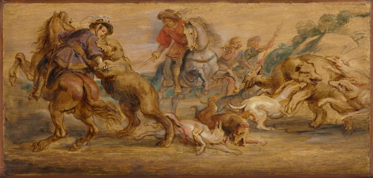 Study for "The Bear Hunt" (for the Alcázar, Madrid) — Peter Paul Rubens