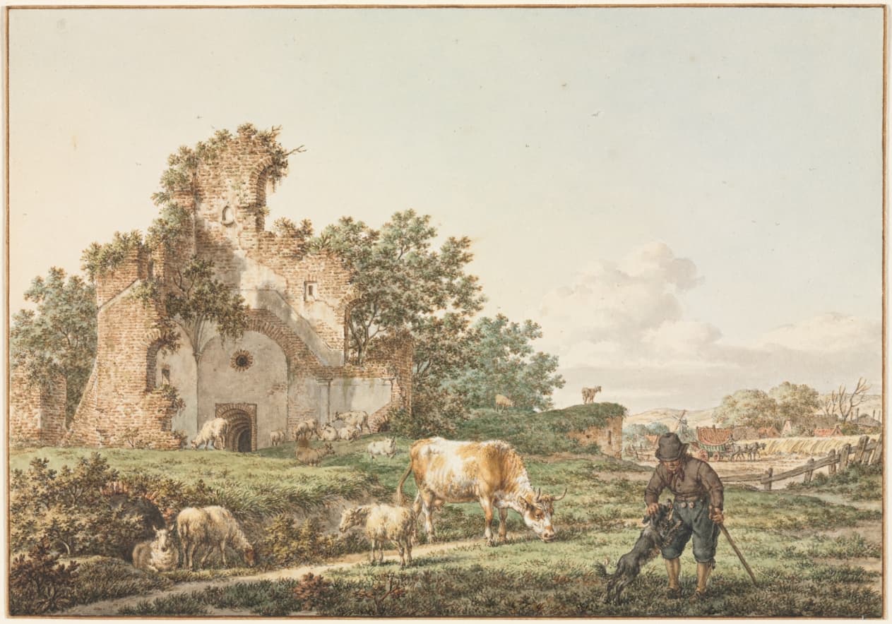 Pastoral Landscape with a Ruin — Jacob Cats