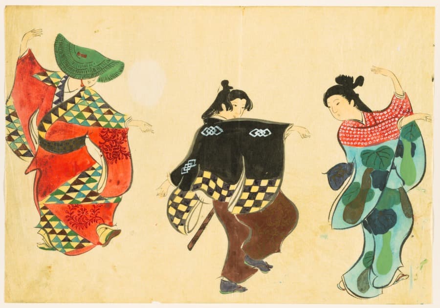 Flowers of a Hundred Worlds (Momoyogusa): Dancing (Odori) — Kamisaka Sekka