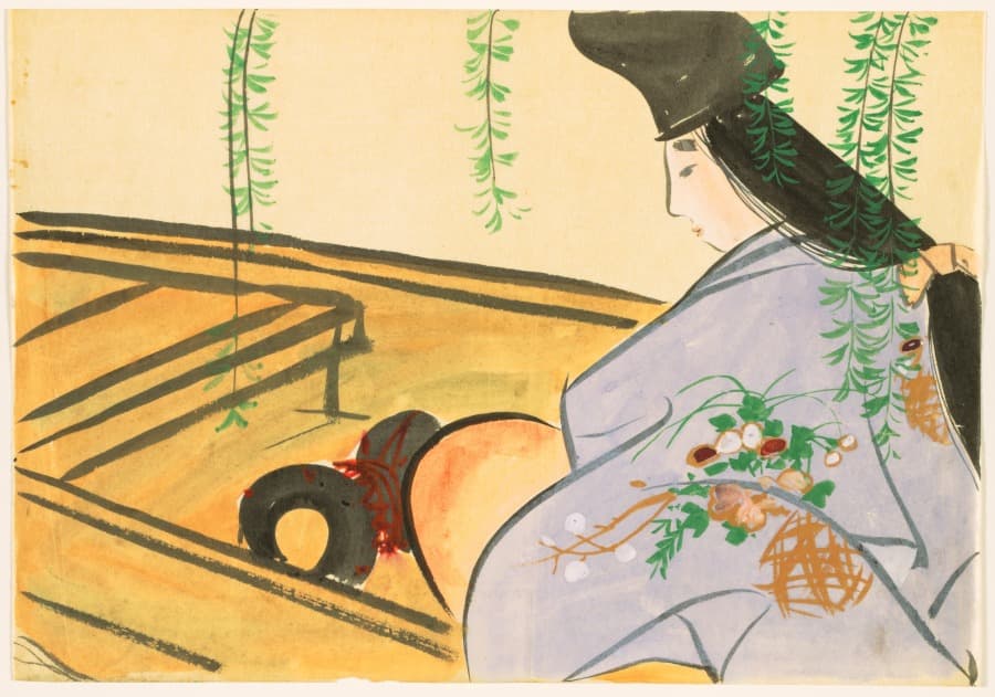 Flowers of a Hundred Worlds (Momoyogusa): Asazuma in Her Boat (Asazuma-bune) — Kamisaka Sekka