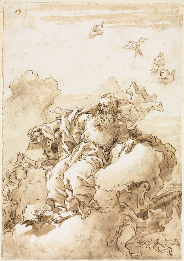 God the Father with Symbol of the Trinity — Giovanni Domenico Tiepolo