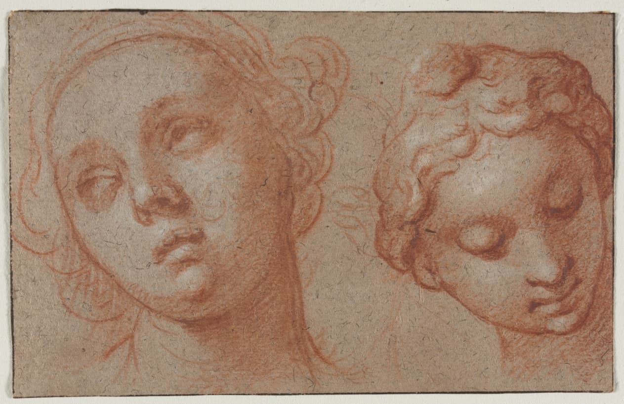 Two Female Heads — Abraham Bloemaert