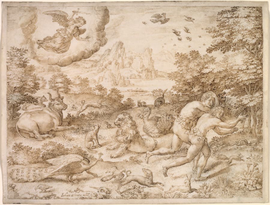 The Expulsion from Paradise — Jan Wierix