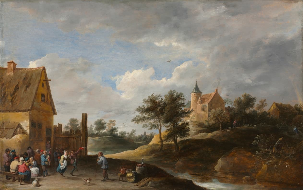Landscape with Peasants Dancing — David Teniers