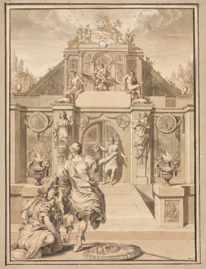 Perseus and Minerva before a Temple — Jan Goeree