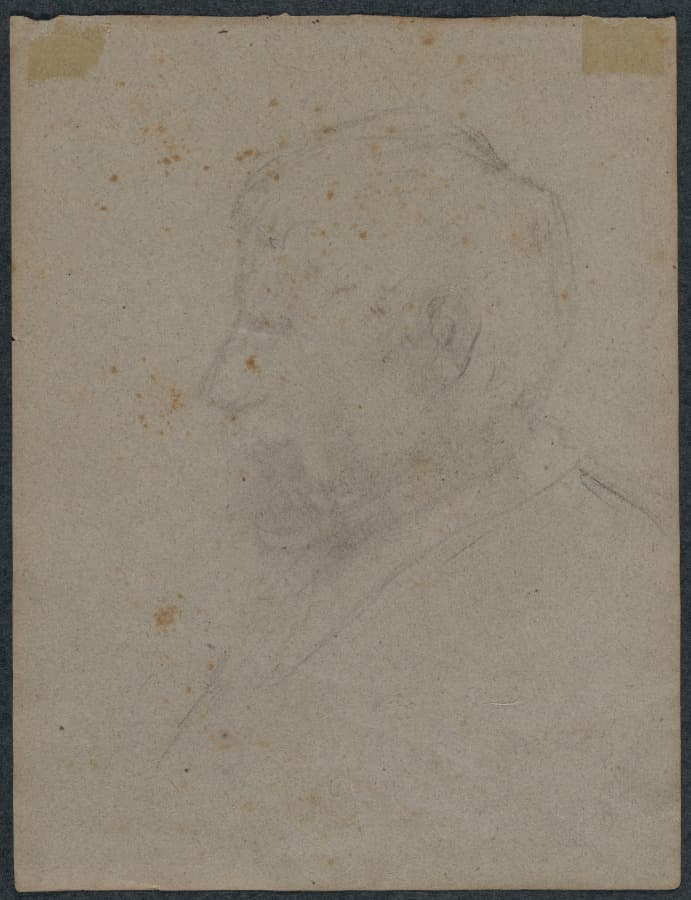 Profile Bust of a Man (verso) — Paul Gauguin