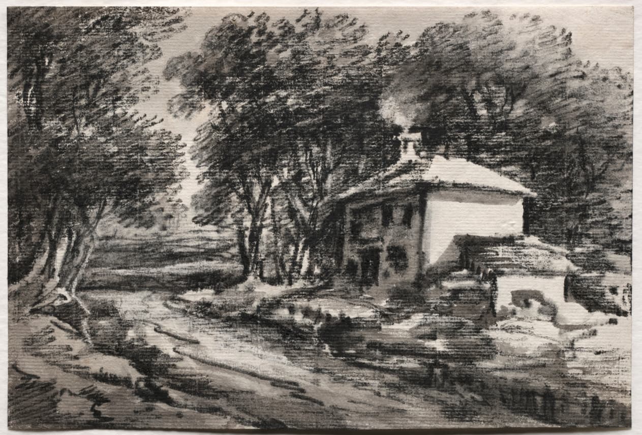 Landscape with Cottage (recto) — Thomas Monro
