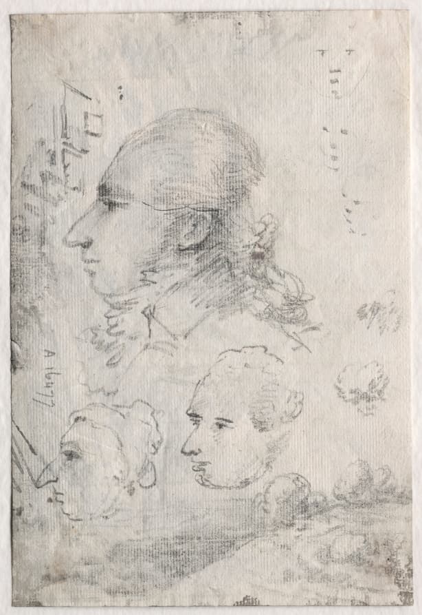Studies of Heads (verso) — Thomas Monro