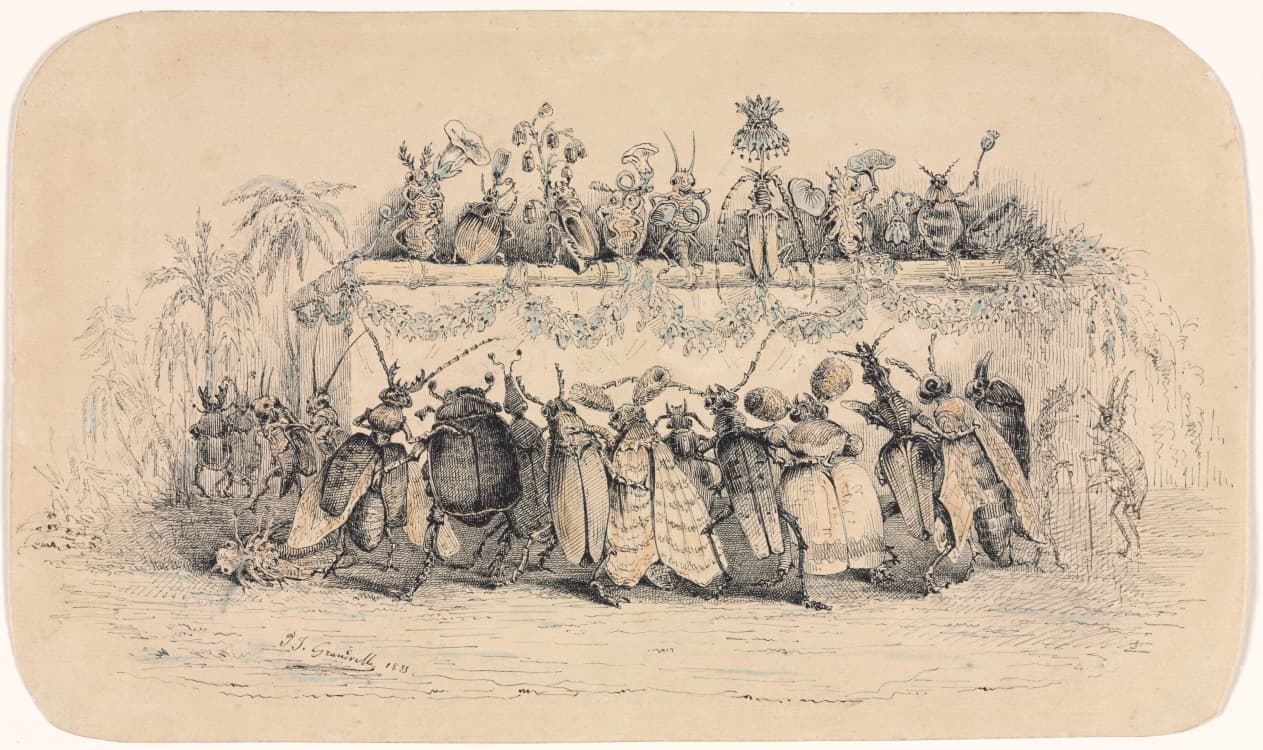 An Insect Ball — Jean-Jacques Grandville