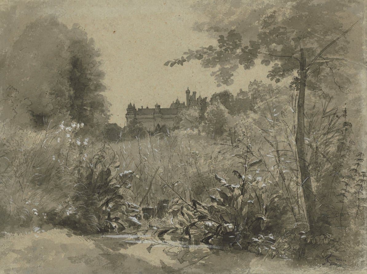 View of  the Château of Pierrefonds — François-Louis Français