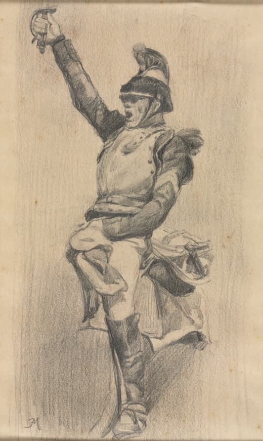 Soldier with Upraised Arm — Ernest Meissonier