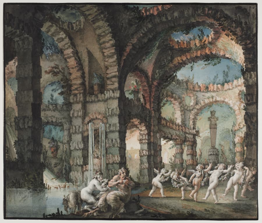 Family of Satyrs with Dancing Cherubs — Giovanni David