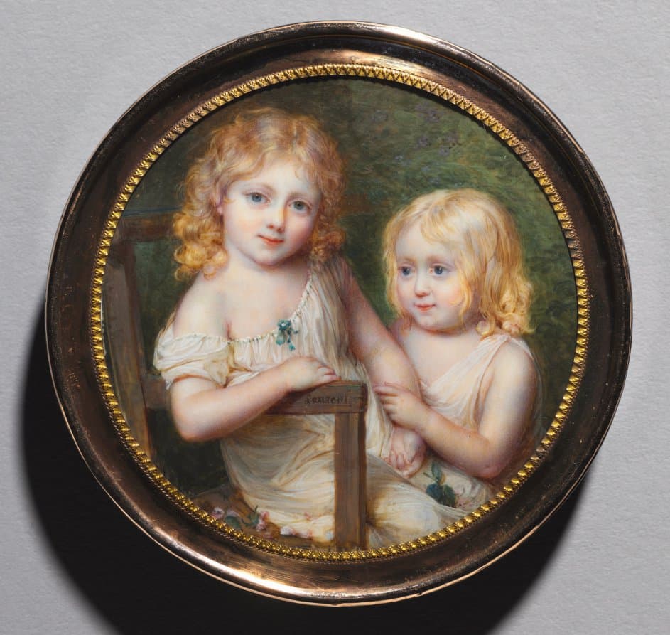 Portrait of the Artist's Children Emma and Paul — Jean-Antoine Laurent