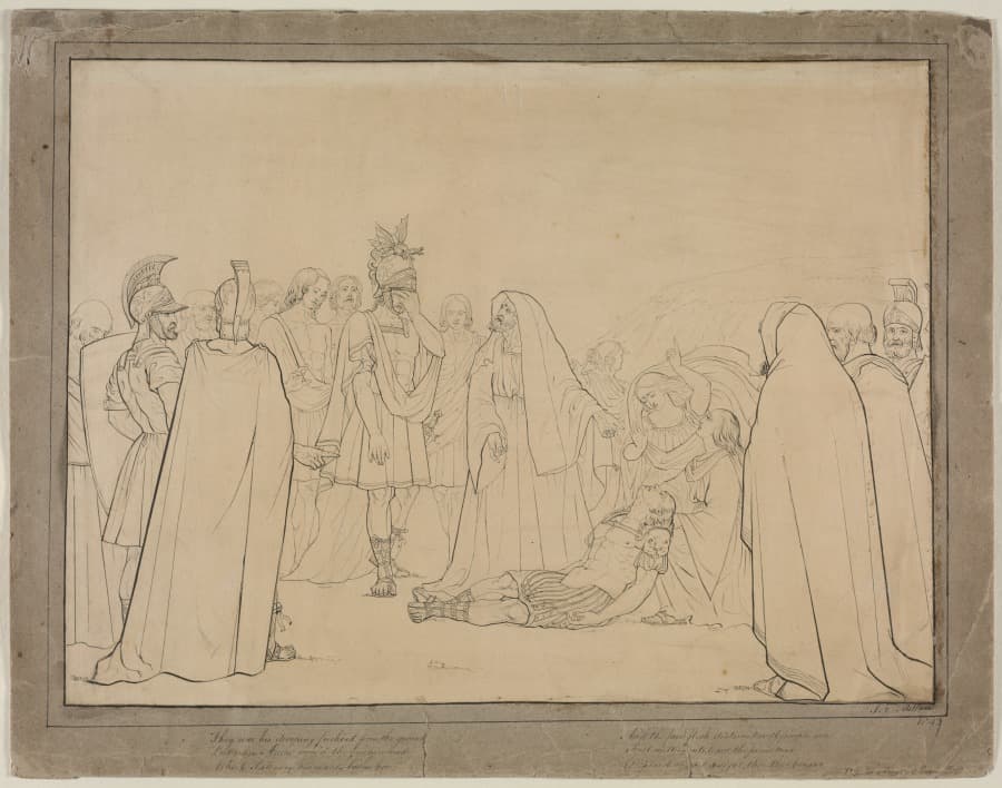 Aeneas Shown the Body of Pallas from Virgil's "Aeneid" — John Everett Millais