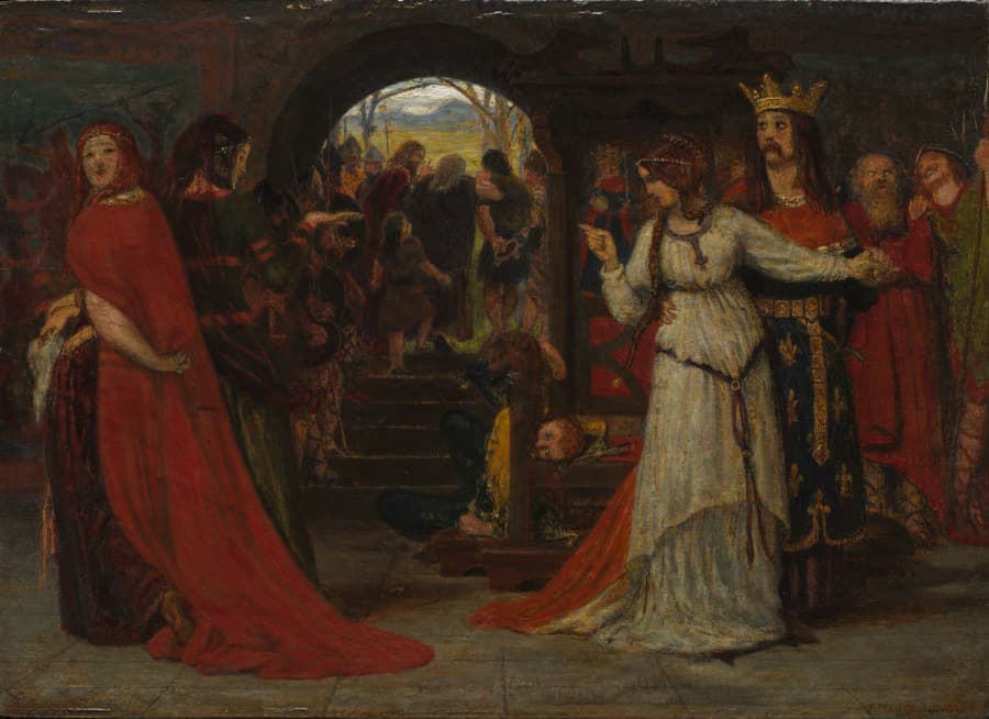 Cordelia Parting from her Sisters — Ford Madox Brown