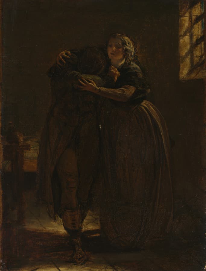 Study for "Come Rest in this Bosom my own Stricken Dear" — Augustus Leopold Egg