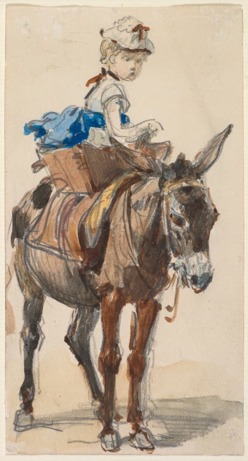 Girl on a Donkey — Isidore Pils