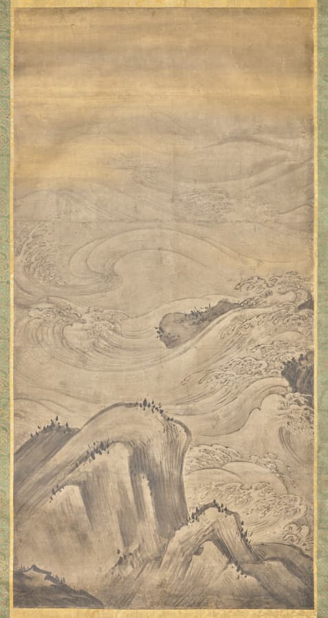 Rocks and Waves — Kano Motonobu