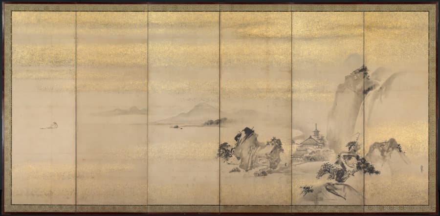 Summer and Winter Landscapes (one of a pair) — Kano Naonobu