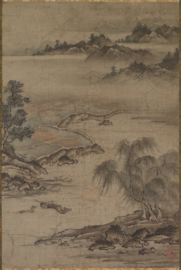 Farming and Herding Buffalo in Summer — Kano Hideyori