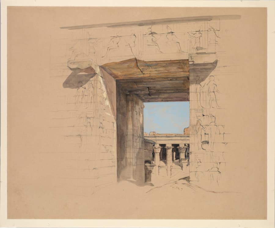 The Temple of Edfu: The Door of the Pylon — John Frederick Lewis