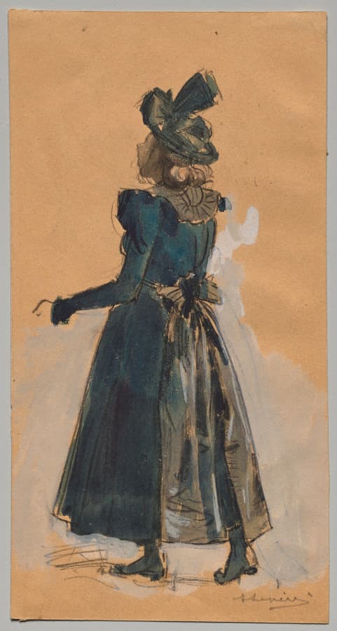 Study for the woodcut 'Bassin des Tuileries' — Auguste Louis Lepère