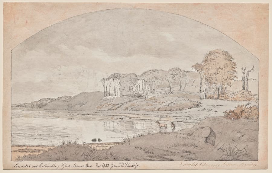 Asnæs Skov, Bay at Kalundborg Fjord — Johan Thomas Lundbye