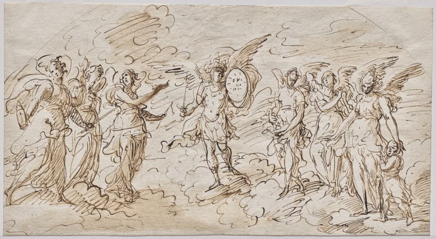 The Seven Archangels (recto) — Massimo Stanzione