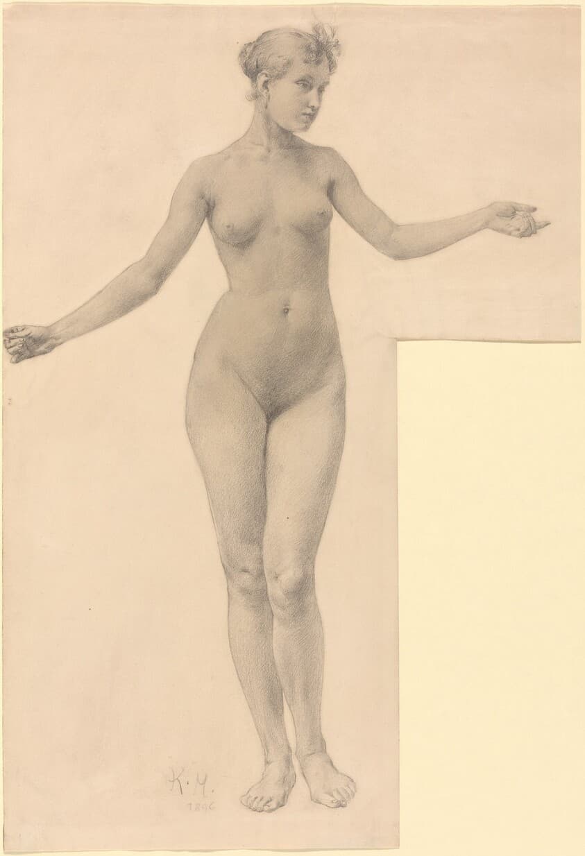 Female Nude with Outstretched Arms — Karel Vitezslav Masek