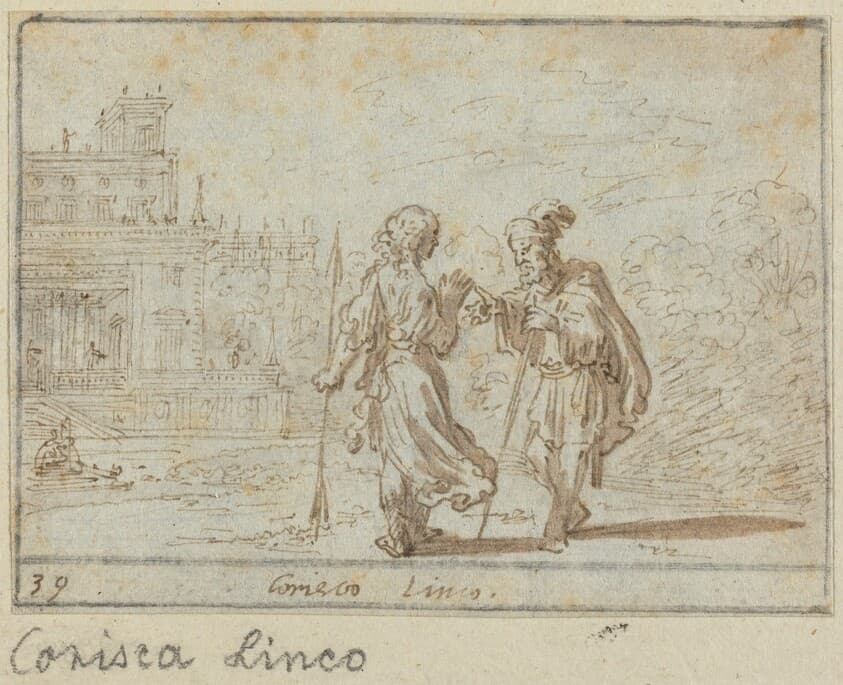 Corisca and Linco — Johann Wilhelm Baur