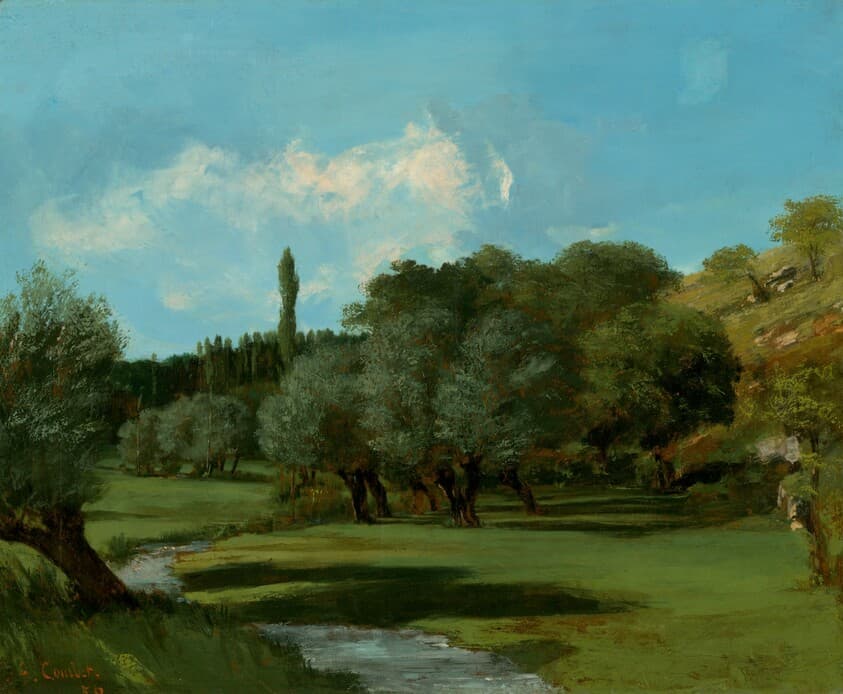La Bretonnerie in the Department of Indre — Gustave Courbet