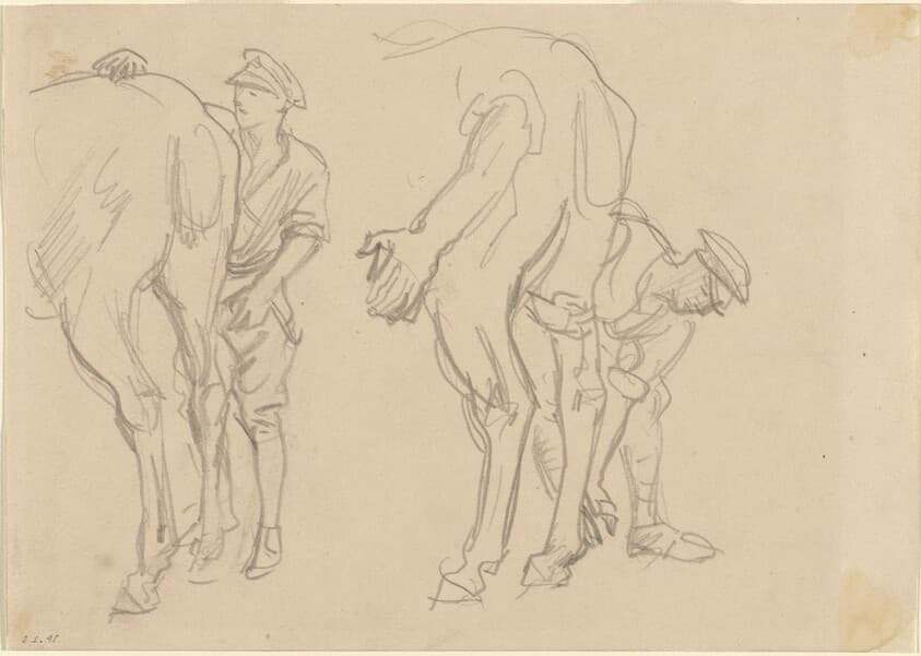 Studies for "Scots Grey" — John Singer Sargent