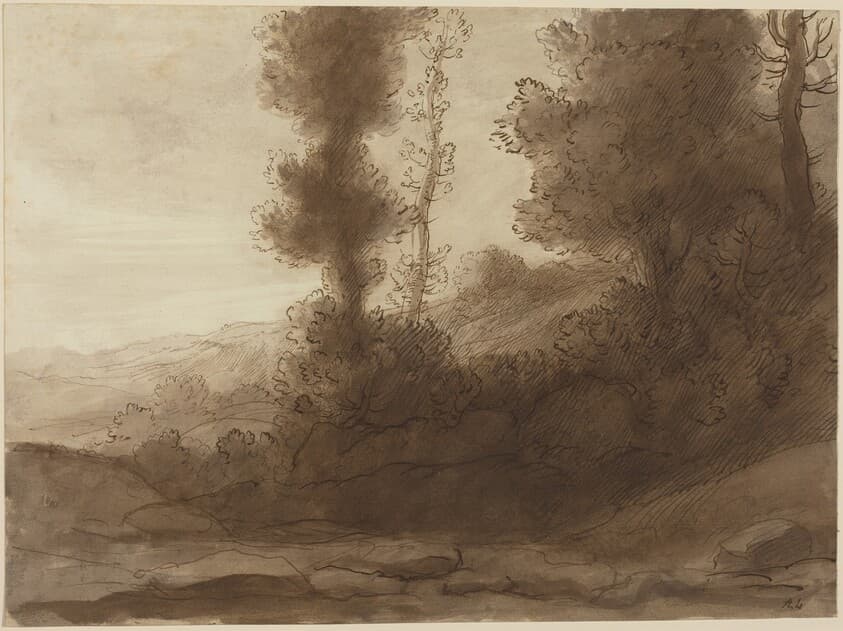 At the Foot of the Hill — Alphonse Legros