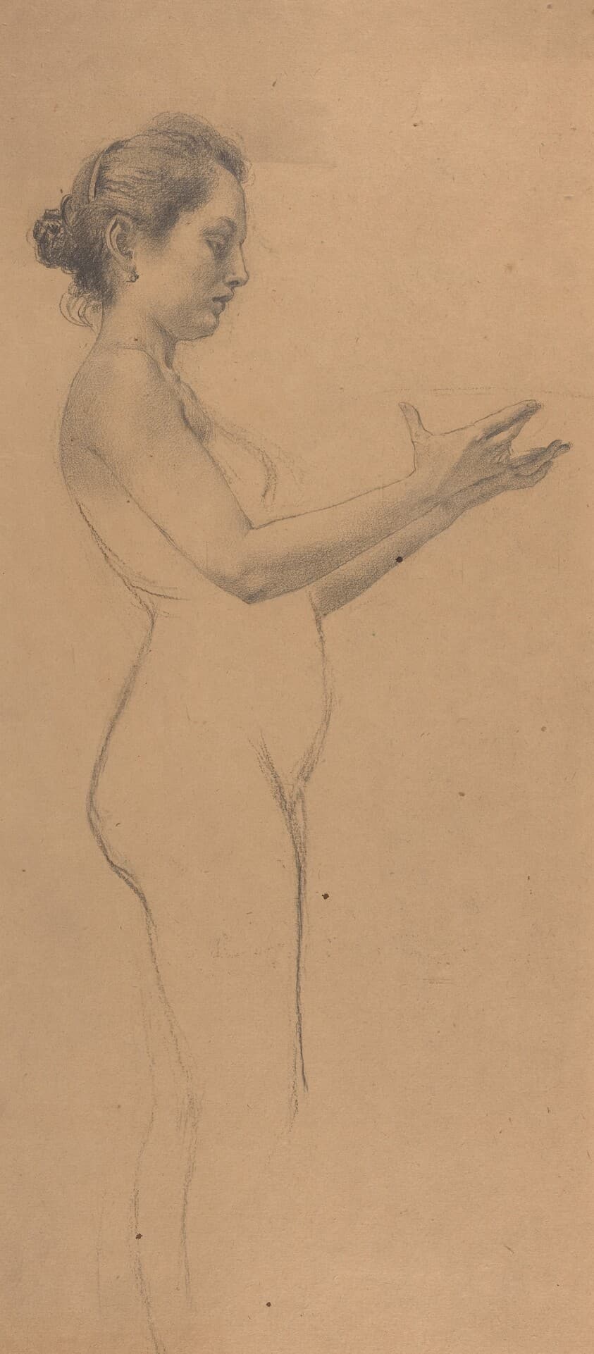 Female Nude with a Platter — Karel Vitezslav Masek