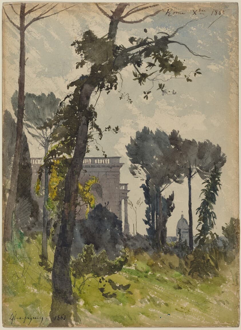 View of the Dome of Saint Peter's, Rome — Henri-Joseph Harpignies
