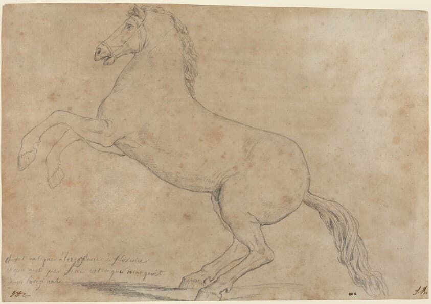 An Antique Sculpture of a Horse — Jacques-Louis David