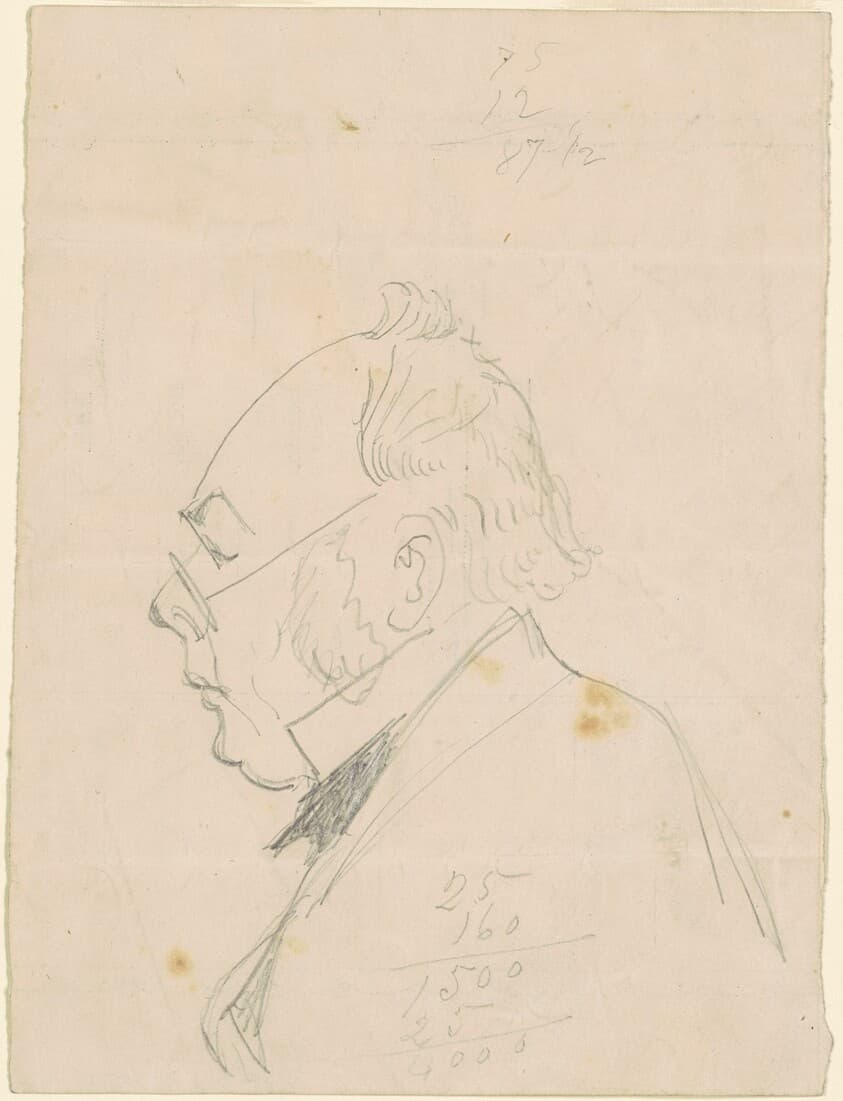 Profile of a Man — Emanuel Gottlieb Leutze