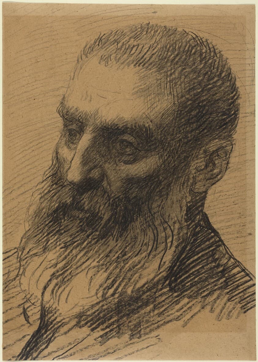 Head of a Man Facing Left — Alphonse Legros