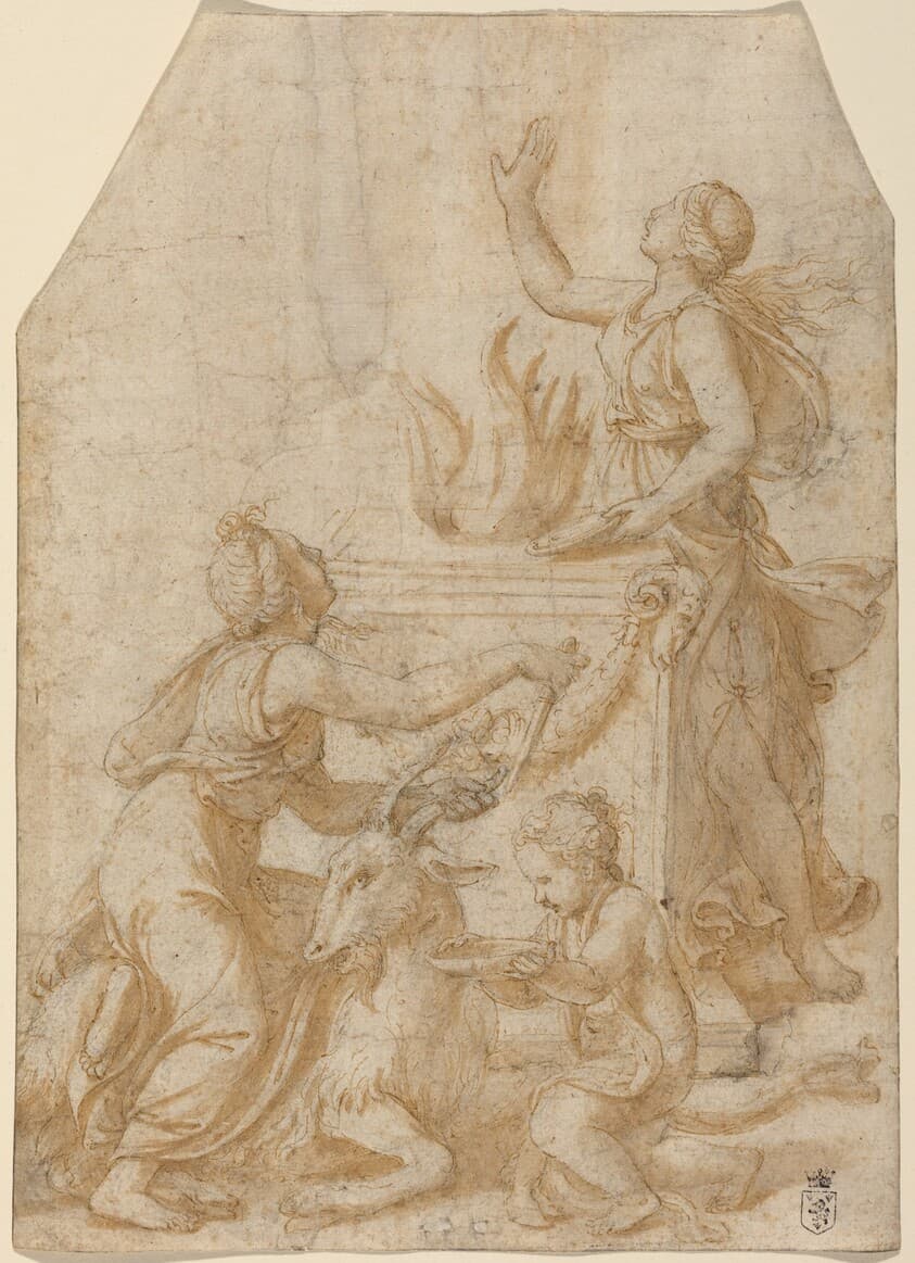 The Sacrifice of a Goat to Jupiter — Giulio Romano