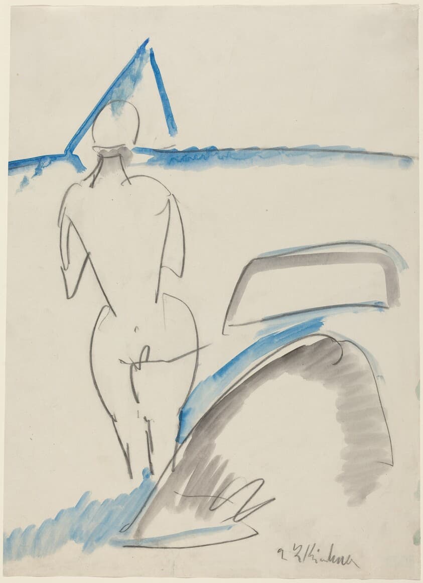 Bather on the Beach — Ernst Ludwig Kirchner