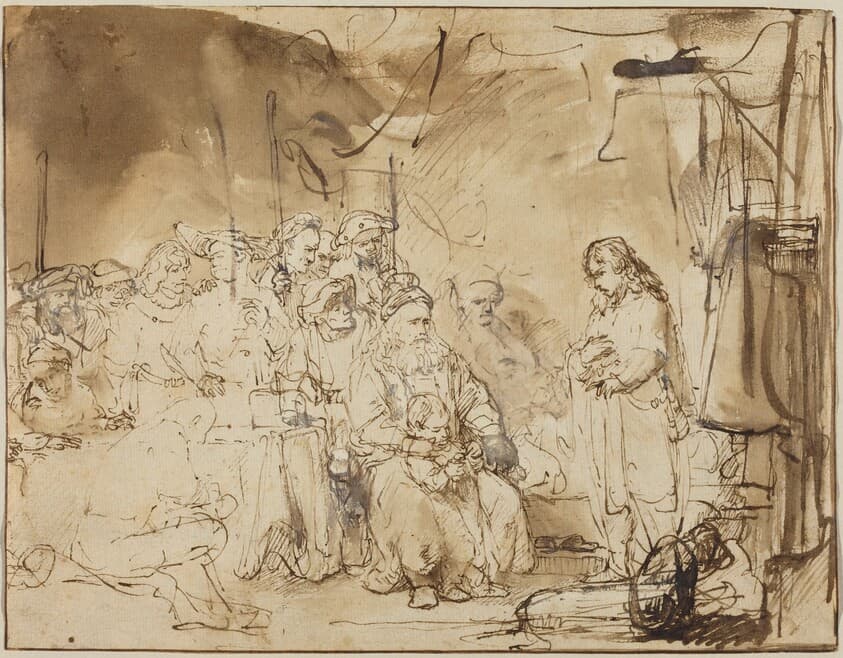 Joseph Recounting His Dreams — Rembrandt van Rijn
