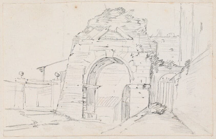Arch of Drusus near the Appian Way — Joseph-Marie Vien