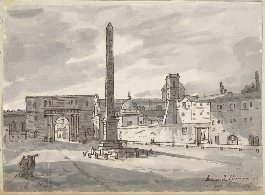 The Piazza del Popolo — Jacques-Louis David